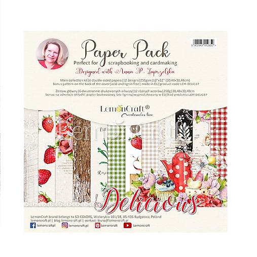 Papier - Scrapbook papier Delicious  Lemoncraft  12 x 12 - 18535974_