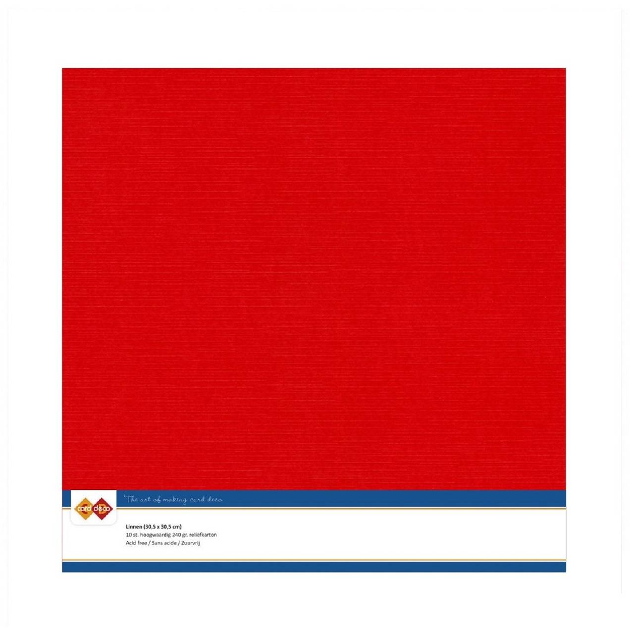 Jednofarebný textúrovaný kartón Red LKK-SC13  12x12