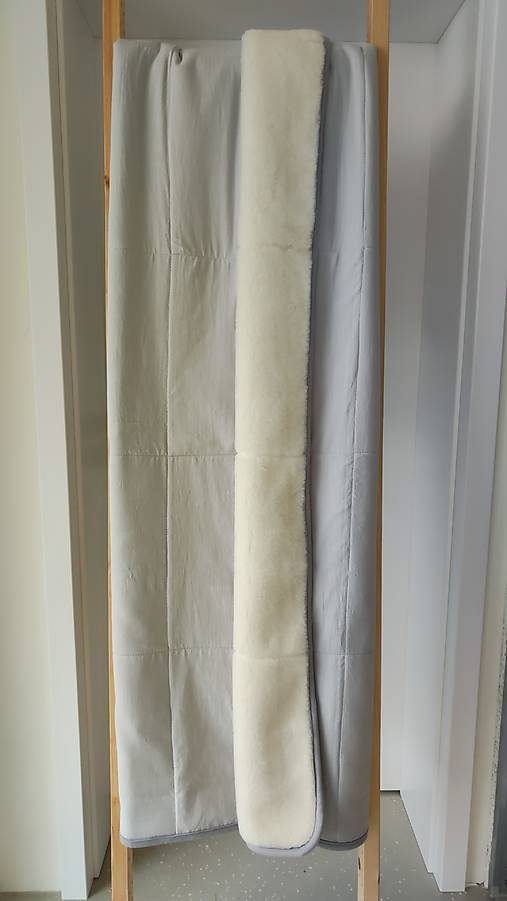 Úžitkový textil - Deka 100% ovčie rúno MERINO Top Super wash Natural ELEGANT 135 x 210 cm 100% ľan svetlo šedý - 18535365_