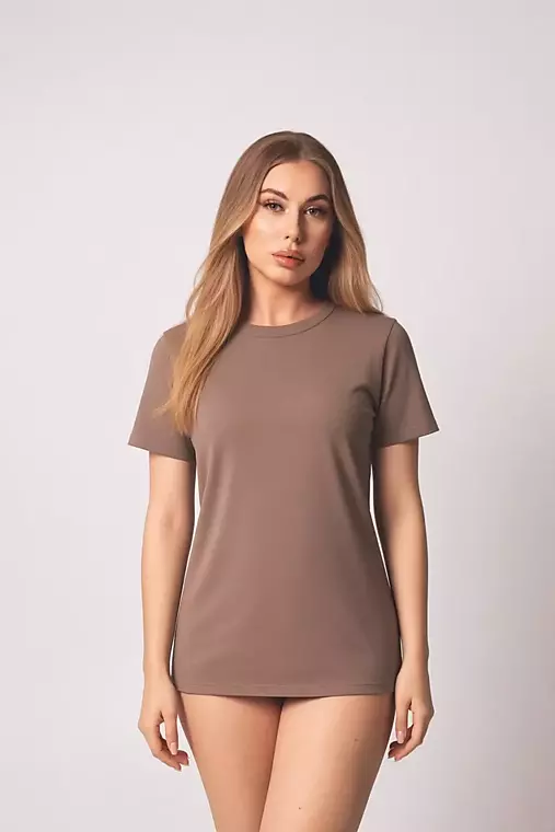 Topy, tričká, tielka - Tričko z organickej bavlny UNISEX MISTY BROWN - 18534688_