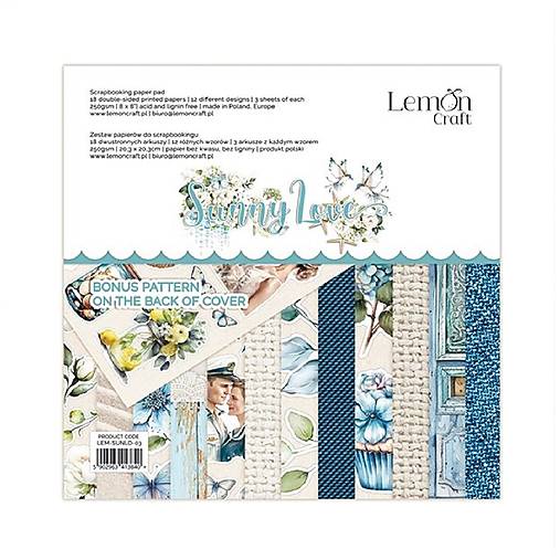 Scrapbook papier na vystrihovanie - Sunny Love -  Lemoncraft - 8x8