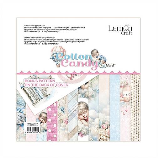 Papier - Scrapbook papier Cotton Candy  Lemoncraft  8x8 - 18537670_