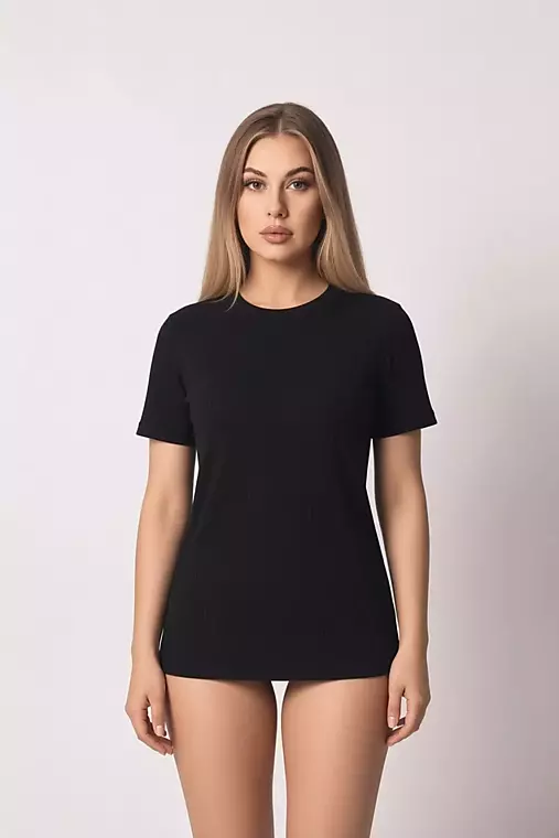 Topy, tričká, tielka - Tričko s prúžkom z organickej bavlny UNISEX BLACK - 18536440_