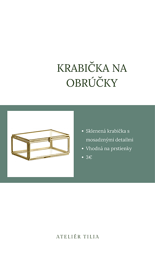 Sklenená krabička na prstienky