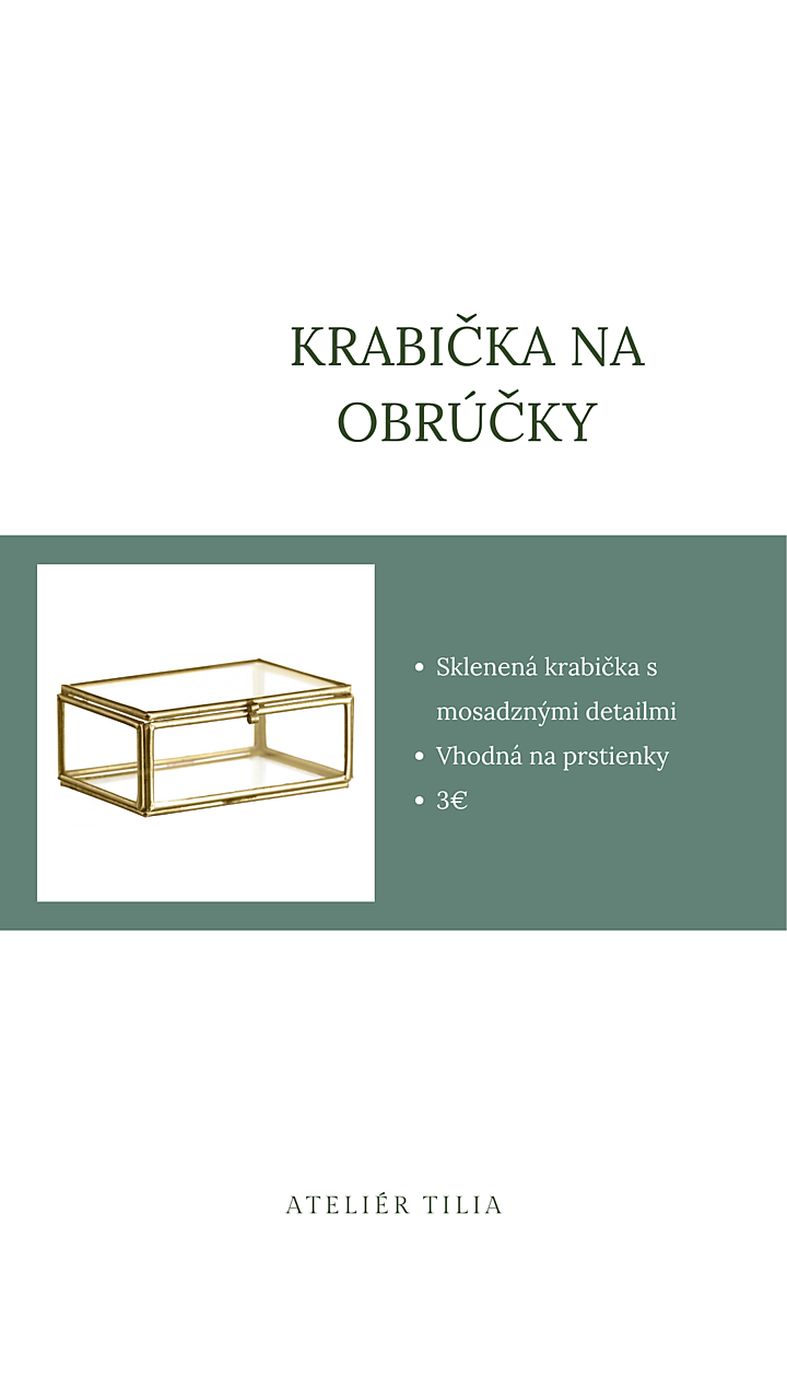 Sklenená krabička na prstienky