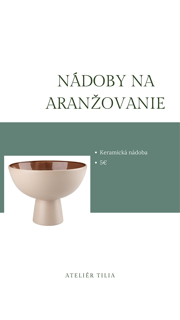 Keramická nádoba na aranžovanie