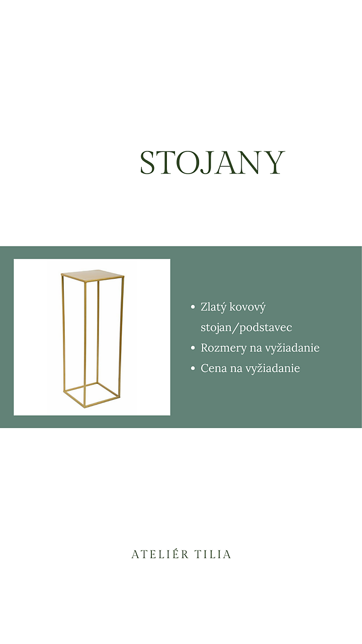 Zlatý kovový stojan