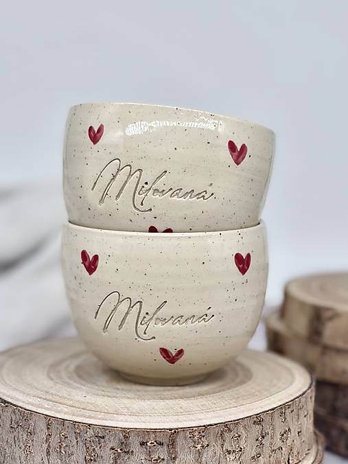 Dotty Love - pohárik cappuccino Milovaná (180ml, bez uška)
