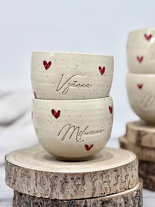 Dotty Love - pohárik cappuccino Milovaná (180ml, bez uška)