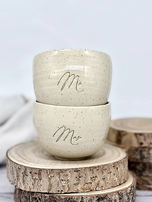 Simple - set pohárikov cappuccino Mr Mrs Limited (200ml, bez uška)