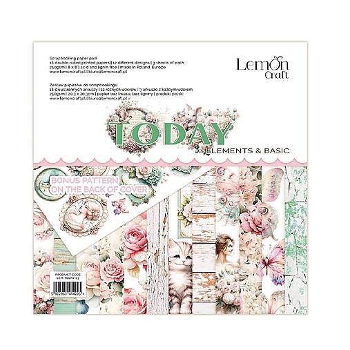 Scrapbook papier na vystrihovanie - Today -  Lemoncraft - 8x8