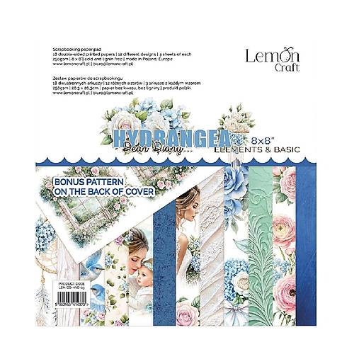 Scrapbook papier na vystrihovanie - Hydrangea -  Lemoncraft - 8x8