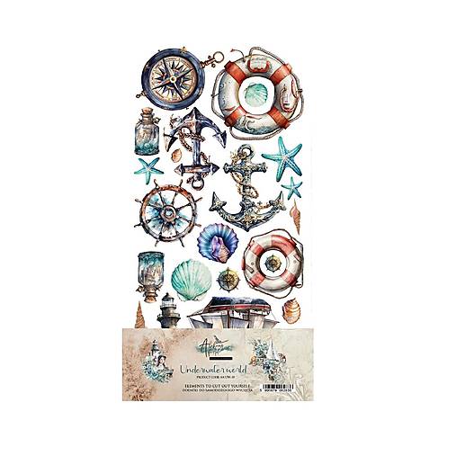 Scrapbook papier na vystrihovanie - Underwater world -  Alchemy of Art - 6 x 12 - / AA-UV-10/