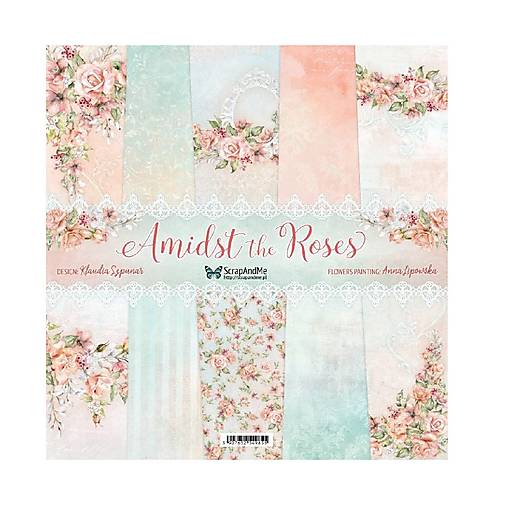 Papier - Scrapbook papier Amidst the Roses  Scrapandme  12 x 12 - 18542681_