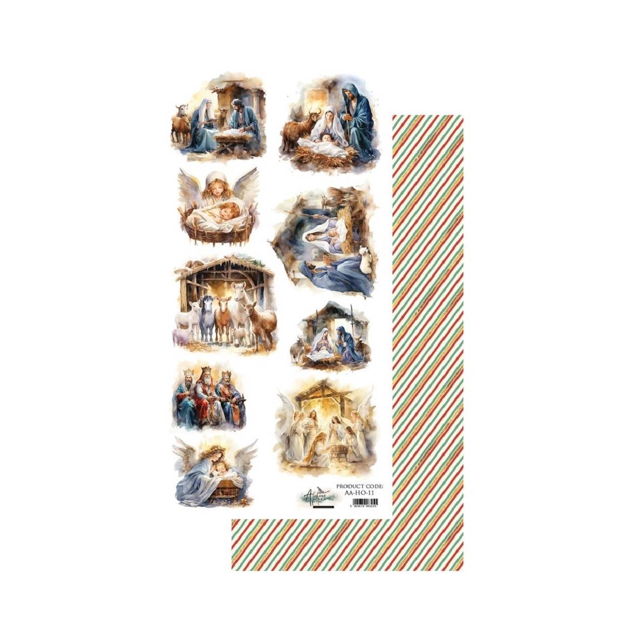 Scrapbook papier na vystrihovanie - Ho Ho Ho -  Alchemy of Art - 6 x 12 - / AA-HO-11/