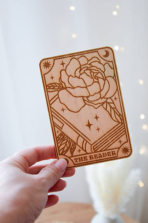 Papiernictvo - Drevená záložka - TAROT - 18541378_