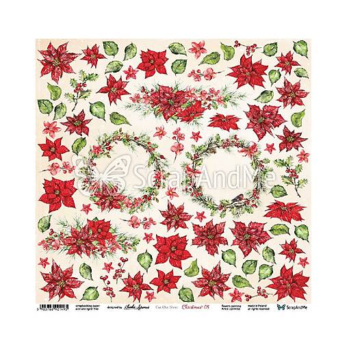 Scrapbook papier na vystrihovanie - Christmas 08  - Scrapandme - 12 x 12