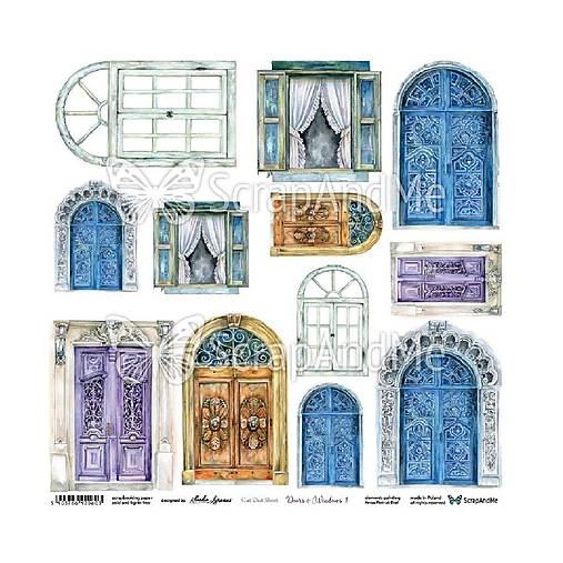 Scrapbook papier na vystrihovanie - Doors -Windows  - Scrapandme - 12 x 12