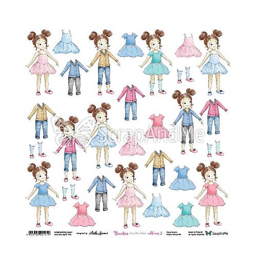Scrapbook papier na vystrihovanie - Beauties  - Scrapandme - 12 x 12