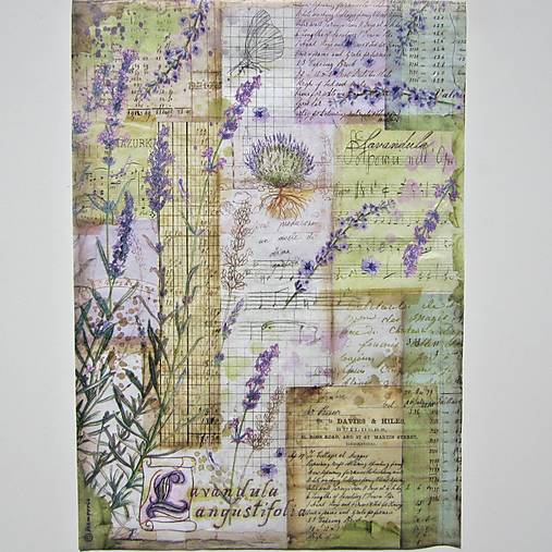 Papier - S10/ Ryžový papier Stamperia A4 - 18544369_