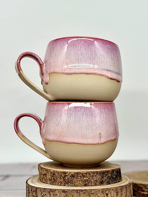 Rose Kiss - šálka latte elegán (330ml, s uškom)