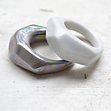 Prstene - Prsteň biely Krystalix / RING White - 18545304_