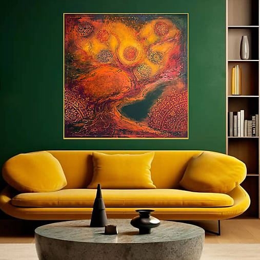 Obrazy - Ohnivá jeseň_90x90 - 18547263_