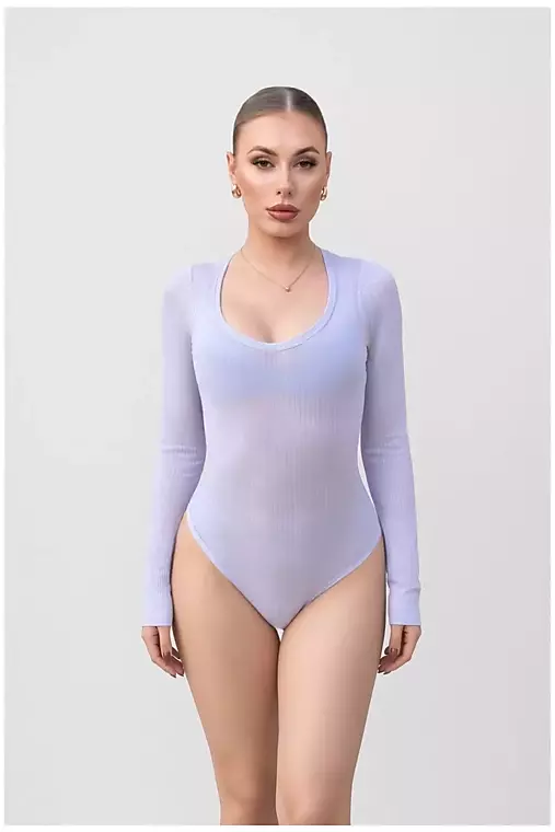 Topy, tričká, tielka - Body s prúžkom MISTY GREY - 18549742_