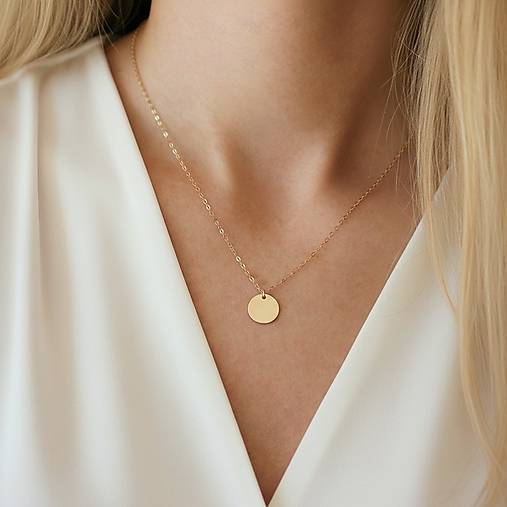Náhrdelníky - Náhrdelníky s mincou (gold filled) - 18552815_