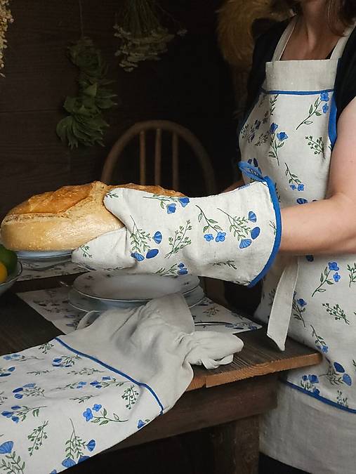 Úžitkový textil - Kuchynská chňapka Blue&Bloom - 18553959_