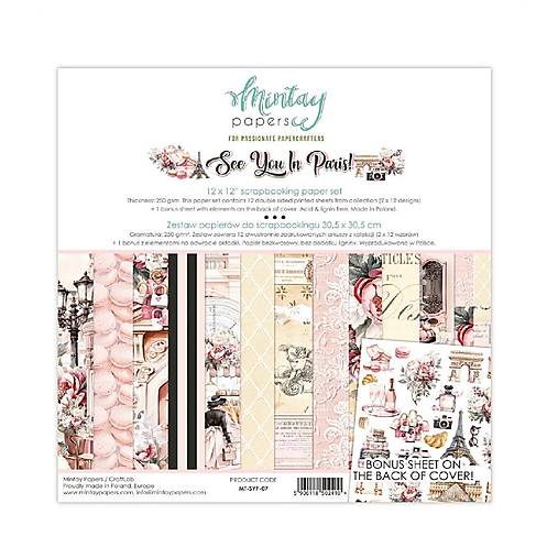 Scrapbook papier See You In Paris! Mintay 12x12