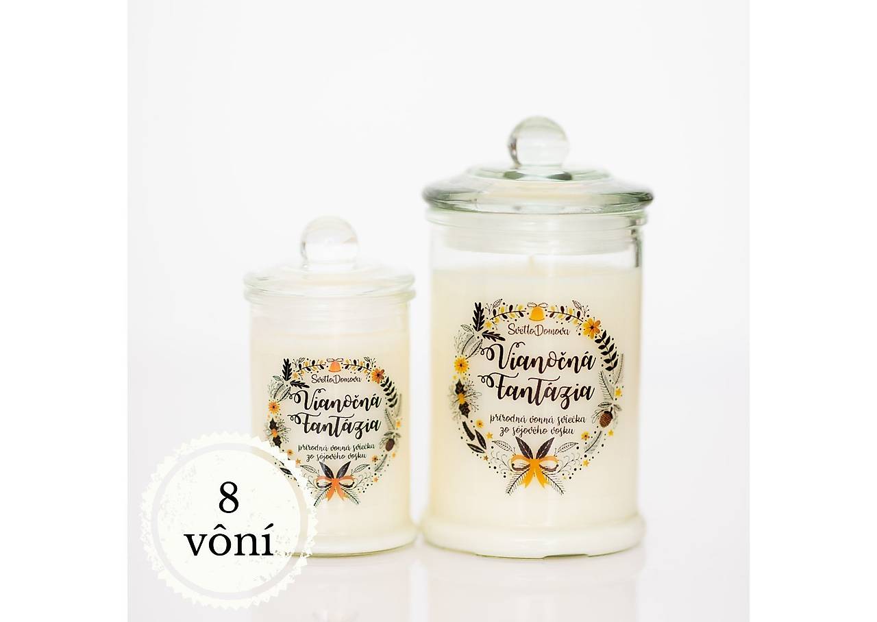 AKCIA - Sviečka zo sójového vosku - Veľká - 8vôní - 275g/70hod