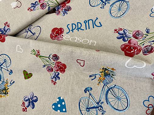 BAVLNA DEKOR / RETRO BICYKLE/ LÚČNE MAKY