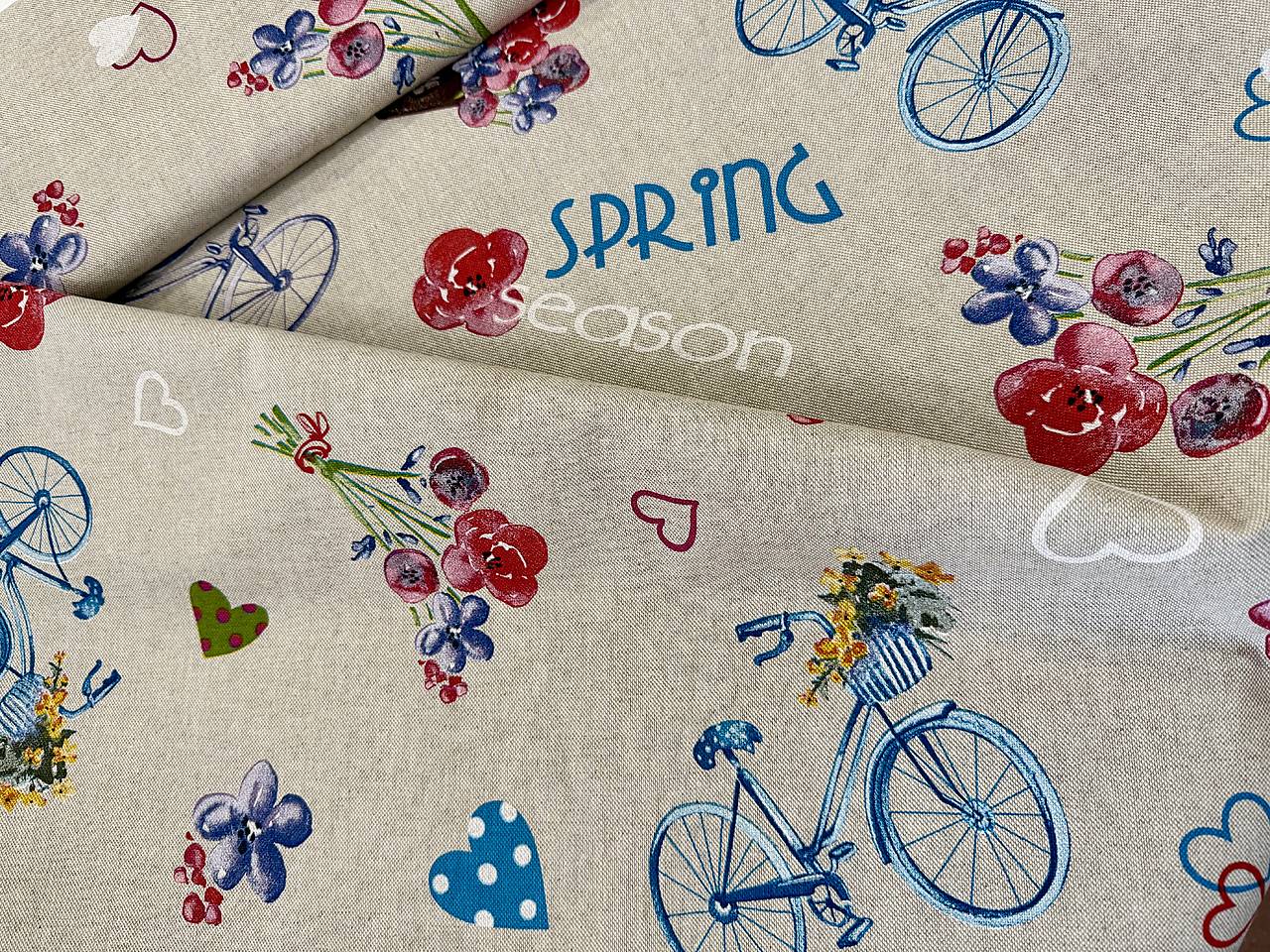 BAVLNA DEKOR / RETRO BICYKLE/ LÚČNE MAKY