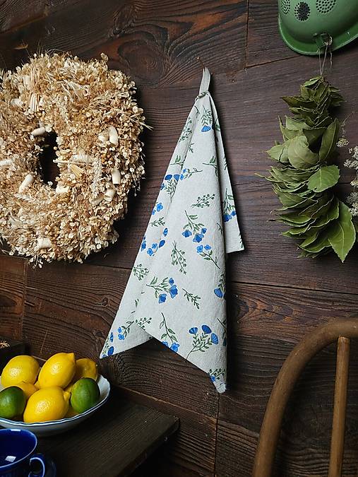 Úžitkový textil - Kuchynská utierka Blue&Bloom klasik - 18556839_