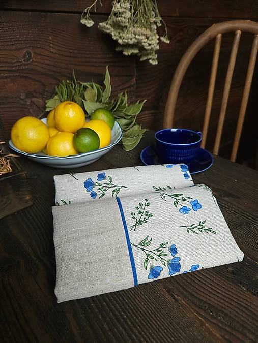 Úžitkový textil - Sada utierok Blue&Bloom I - 18556869_