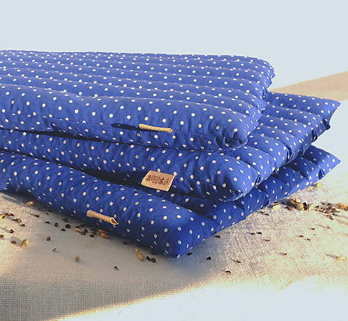 Úžitkový textil - Funkčný FILKI sedák plnený šupkami (kráľovská modrá) - 18558049_
