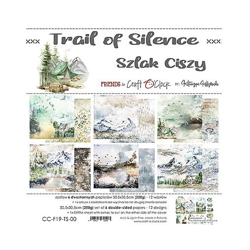 Scrapbook papier Trail of Silence  Craft o Clok  12 x 12