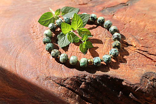 Náramky - African turquoise rondelle výbrus - 18562961_