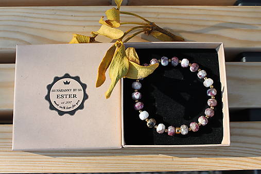 Náramky - Tourmaline grey-violet rondelle výbrus - 18562986_