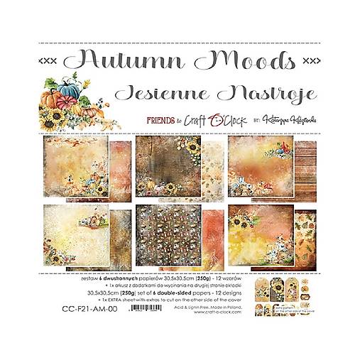 Scrapbook papier Autumn Moods Craft o Clok  12 x 12