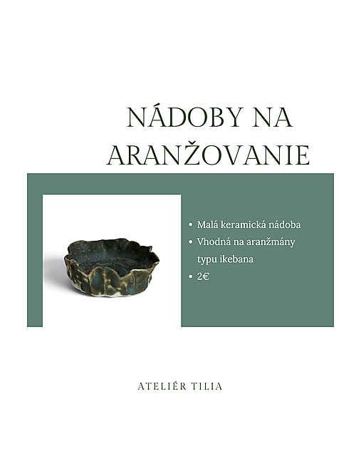 Keramická nádoba ikebana