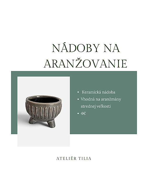 Keramická nádoba šedá