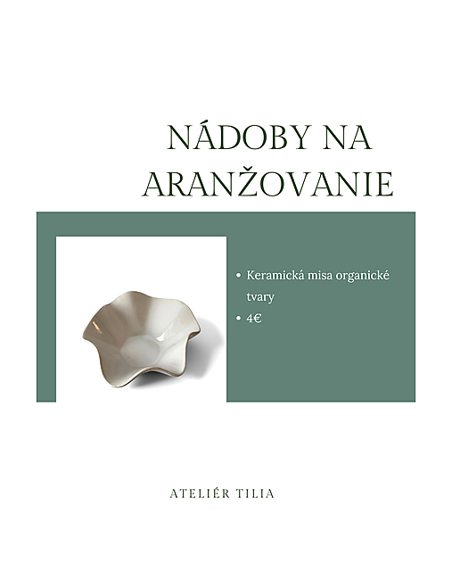 Keramická misa organický tvar