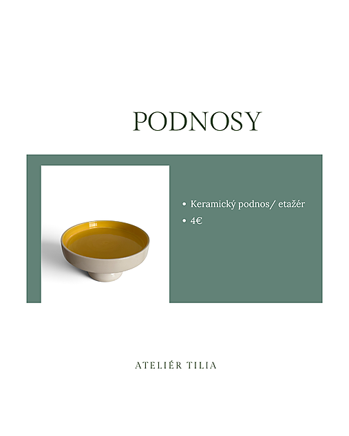 Keramický podnos/etažér