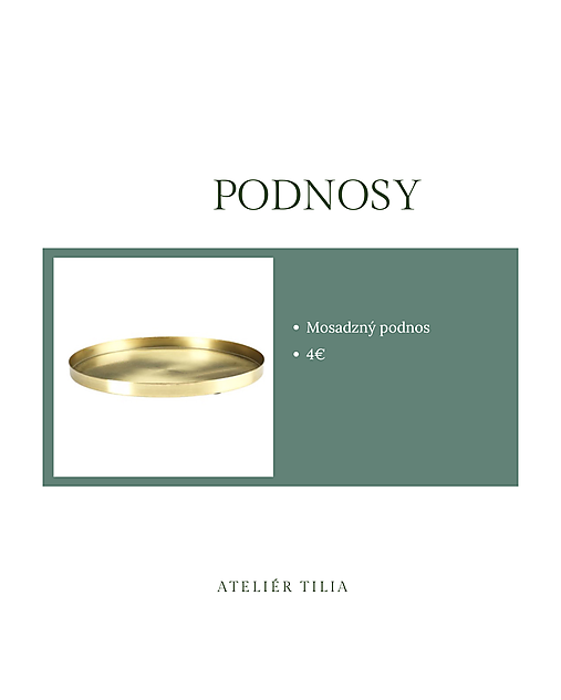 Mosadzný podnos