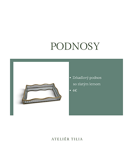 Zrkadlový podnos