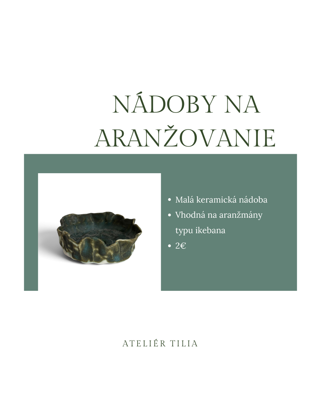 Keramická nádoba ikebana