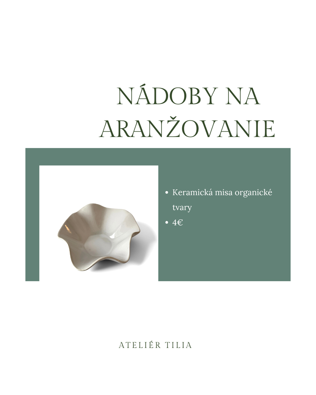 Keramická misa organický tvar