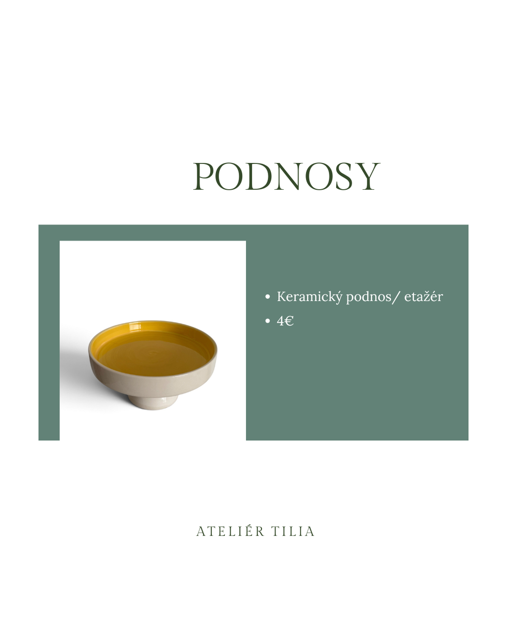 Keramický podnos/etažér